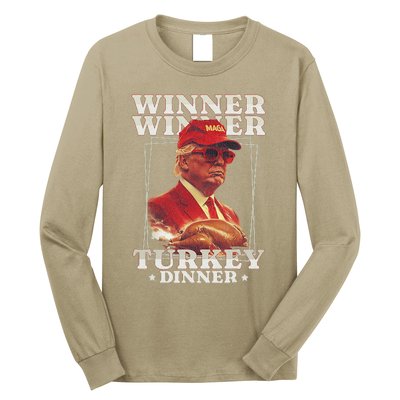 Funny Trump Winner Winner Turkey Dinner Thanksgiving Long Sleeve Shirt