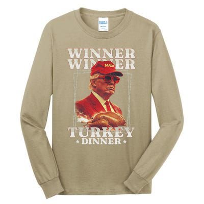 Funny Trump Winner Winner Turkey Dinner Thanksgiving Tall Long Sleeve T-Shirt