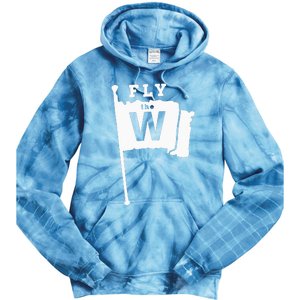 Fly The W Chicago Baseball Winning Flag Tie Dye Hoodie