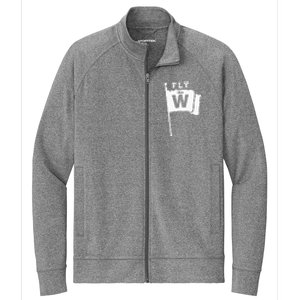 Fly The W Chicago Baseball Winning Flag Stretch Full-Zip Cadet Jacket