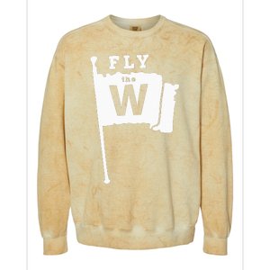 Fly The W Chicago Baseball Winning Flag Colorblast Crewneck Sweatshirt