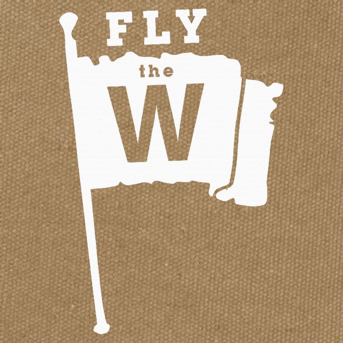 Fly The W Chicago Baseball Winning Flag Cotton Canvas Backpack