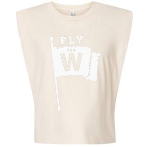 Fly The W Chicago Baseball Winning Flag Garment-Dyed Women's Muscle Tee