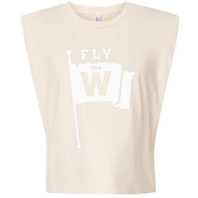 Fly The W Chicago Baseball Winning Flag Garment-Dyed Women's Muscle Tee