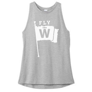 Fly The W Chicago Baseball Winning Flag Ladies PosiCharge Tri-Blend Wicking Tank