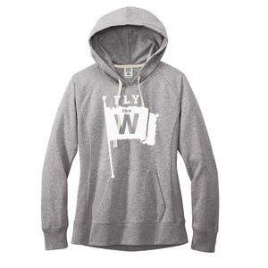 Fly The W Chicago Baseball Winning Flag Women's Fleece Hoodie