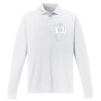 Fly The W Chicago Baseball Winning Flag Performance Long Sleeve Polo