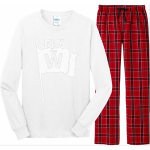 Fly The W Chicago Baseball Winning Flag Long Sleeve Pajama Set