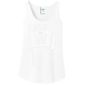 Fly The W Chicago Baseball Winning Flag Ladies Essential Tank