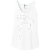 Fly The W Chicago Baseball Winning Flag Ladies Essential Tank