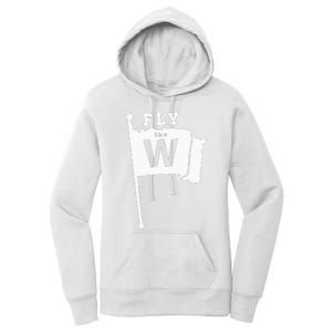 Fly The W Chicago Baseball Winning Flag Women's Pullover Hoodie