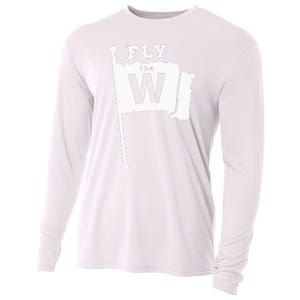 Fly The W Chicago Baseball Winning Flag Cooling Performance Long Sleeve Crew