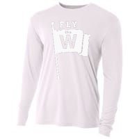 Fly The W Chicago Baseball Winning Flag Cooling Performance Long Sleeve Crew