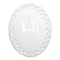 Fly The W Chicago Baseball Winning Flag Ceramic Oval Ornament