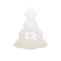 Fly The W Chicago Baseball Winning Flag Ceramic Tree Ornament