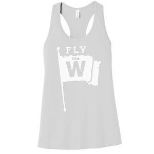 Fly The W Chicago Baseball Winning Flag Women's Racerback Tank