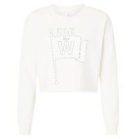 Fly The W Chicago Baseball Winning Flag Cropped Pullover Crew