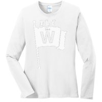 Fly The W Chicago Baseball Winning Flag Ladies Long Sleeve Shirt