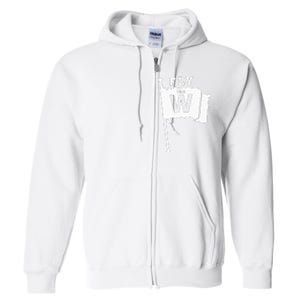 Fly The W Chicago Baseball Winning Flag Full Zip Hoodie