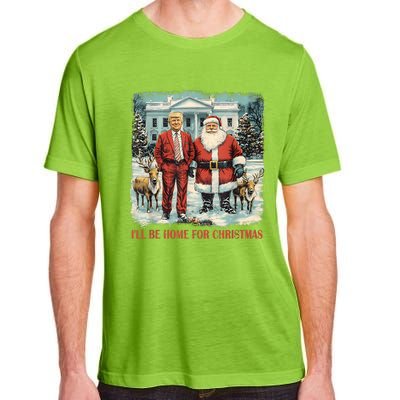 Funny Trump Xmas Santa ILl Be Home For Christmas Costume Adult ChromaSoft Performance T-Shirt