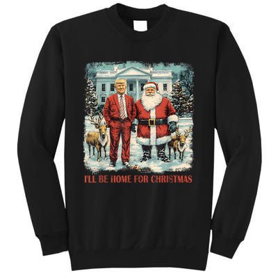 Funny Trump Xmas Santa ILl Be Home For Christmas Costume Sweatshirt