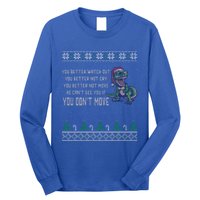 Funny Trex Xmas Santa Dinosaur Christmas Gift Long Sleeve Shirt