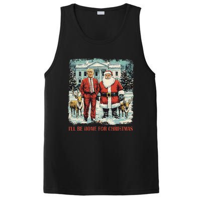 Funny Trump Xmas Santa ILl Be Home For Christmas Costume PosiCharge Competitor Tank