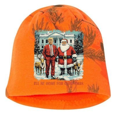 Funny Trump Xmas Santa ILl Be Home For Christmas Costume Kati - Camo Knit Beanie