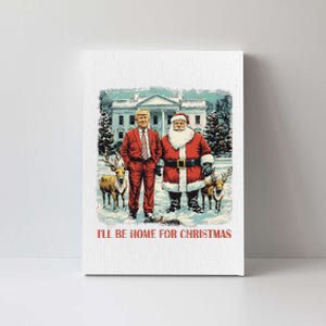 Funny Trump Xmas Santa ILl Be Home For Christmas Costume Canvas