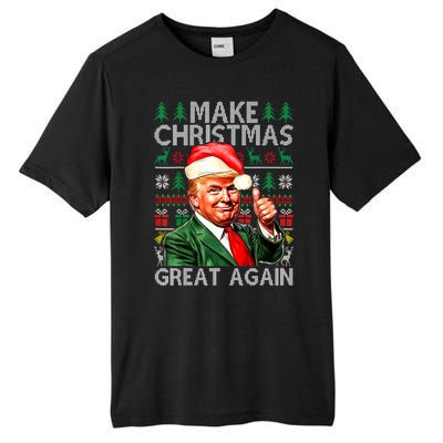 Funny Trump Xmas Snow Pajama Make Ugly Christmas Great Again Gift Tall Fusion ChromaSoft Performance T-Shirt