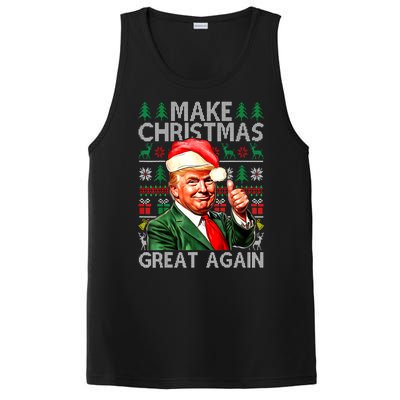 Funny Trump Xmas Snow Pajama Make Ugly Christmas Great Again Gift PosiCharge Competitor Tank