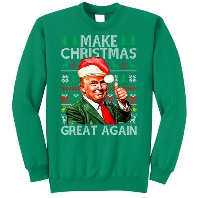 Funny Trump Xmas Snow Pajama Make Ugly Christmas Great Again Gift Sweatshirt