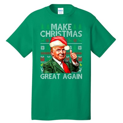 Funny Trump Xmas Snow Pajama Make Ugly Christmas Great Again Gift Tall T-Shirt