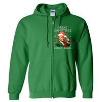 Funny Trump Xmas Snow Pajama Make Ugly Christmas Great Again Gift Full Zip Hoodie