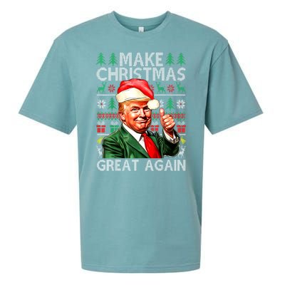 Funny Trump Xmas Snow Pajama Make Ugly Christmas Great Again Gift Sueded Cloud Jersey T-Shirt