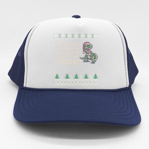 Funny Trex Xmas Santa Dinosaur Christmas Gift Trucker Hat