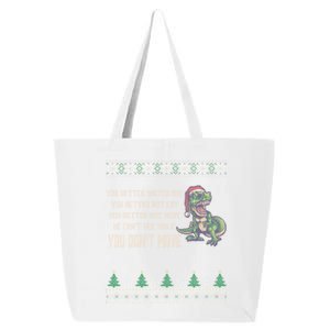 Funny Trex Xmas Santa Dinosaur Christmas Gift 25L Jumbo Tote