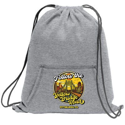 Follow The Yellow Bridge Road Pittsburgh Fan Sweatshirt Cinch Pack Bag