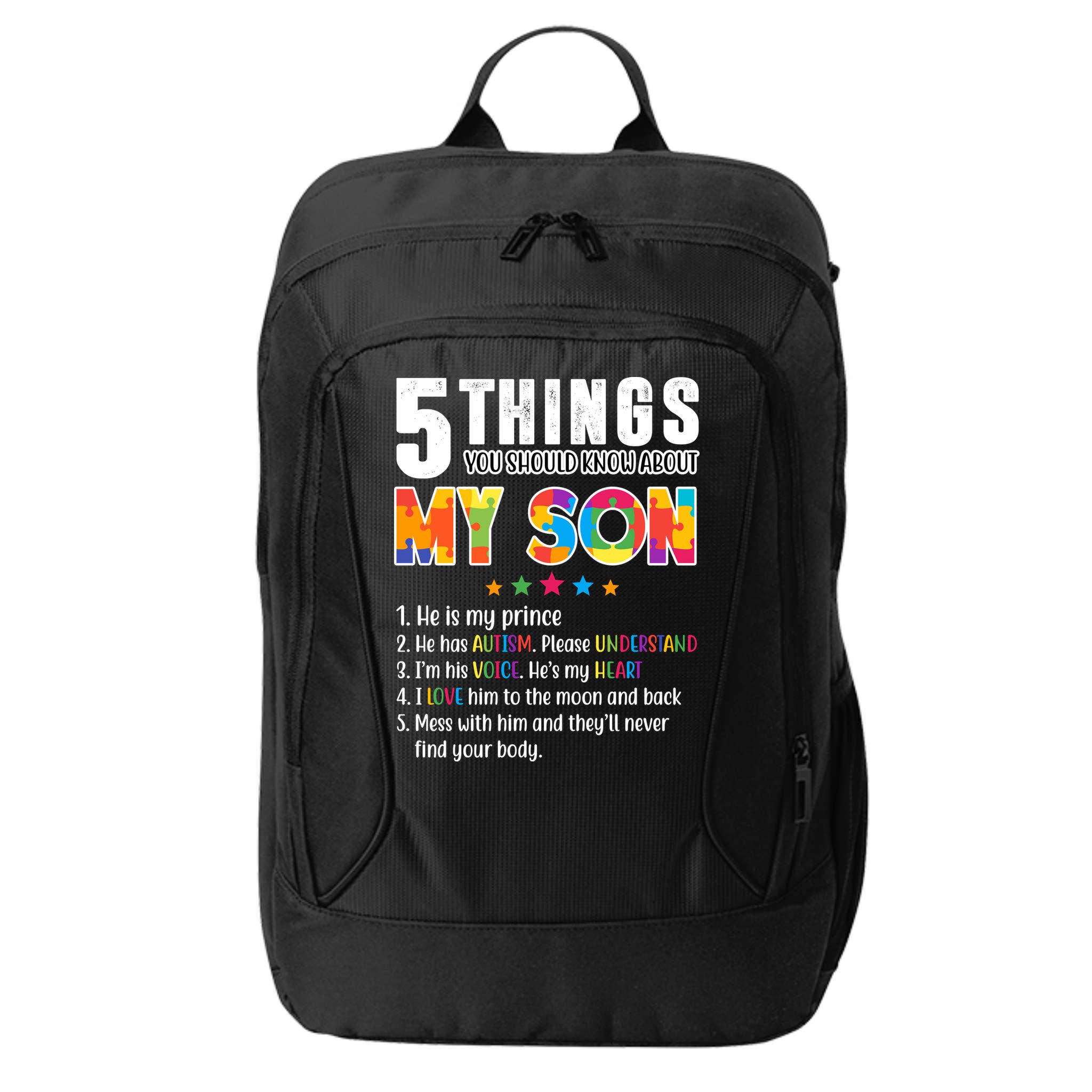 Five Things You Should Know About My Son Autism City Backpack