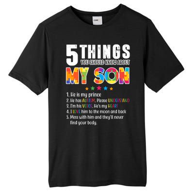 Five Things You Should Know About My Son Autism Tall Fusion ChromaSoft Performance T-Shirt