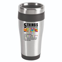 Five Things You Should Know About My Son Autism 16oz Travel Tumbler