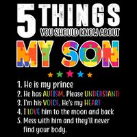 Five Things You Should Know About My Son Autism Cropped Pullover Crew