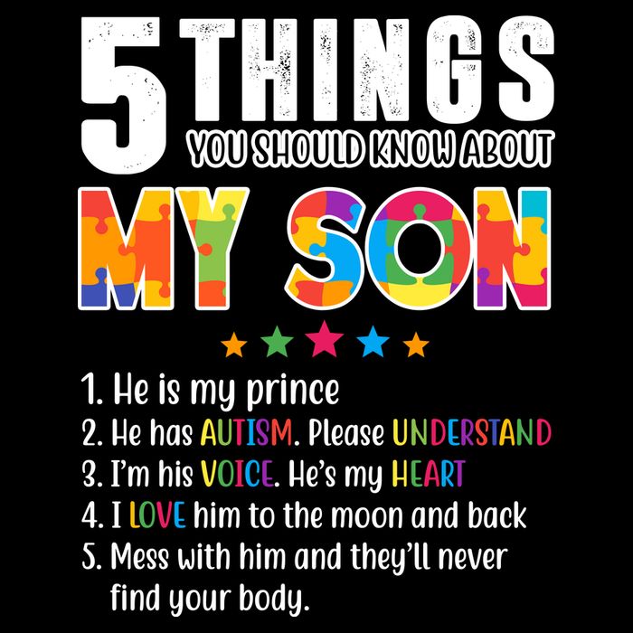 Five Things You Should Know About My Son Autism Cropped Pullover Crew