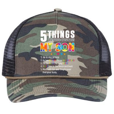 Five Things You Should Know About My Son Autism Retro Rope Trucker Hat Cap