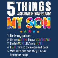 Five Things You Should Know About My Son Autism 7 Panel Mesh Trucker Snapback Hat