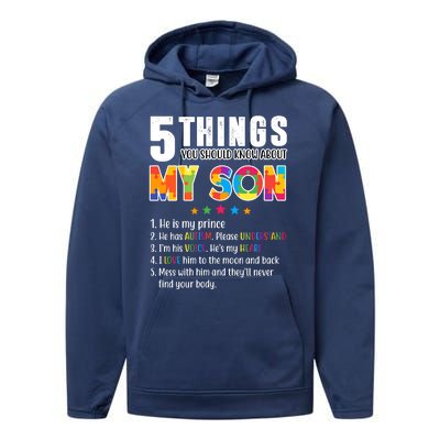 Five Things You Should Know About My Son Autism Performance Fleece Hoodie