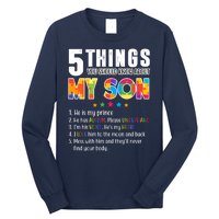 Five Things You Should Know About My Son Autism Long Sleeve Shirt