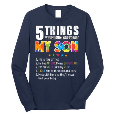 Five Things You Should Know About My Son Autism Long Sleeve Shirt