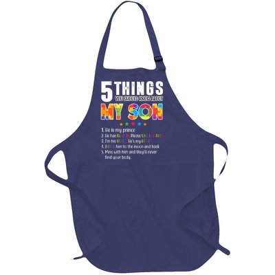 Five Things You Should Know About My Son Autism Full-Length Apron With Pockets