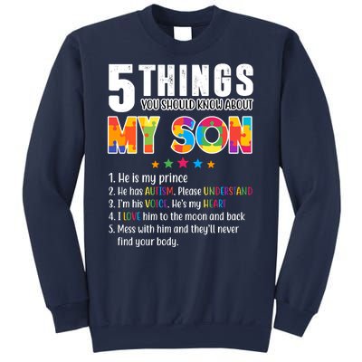 Five Things You Should Know About My Son Autism Sweatshirt